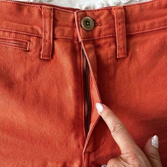 Madewell Camp Cotton Shorts in Tangerine - Picture 5 of 9